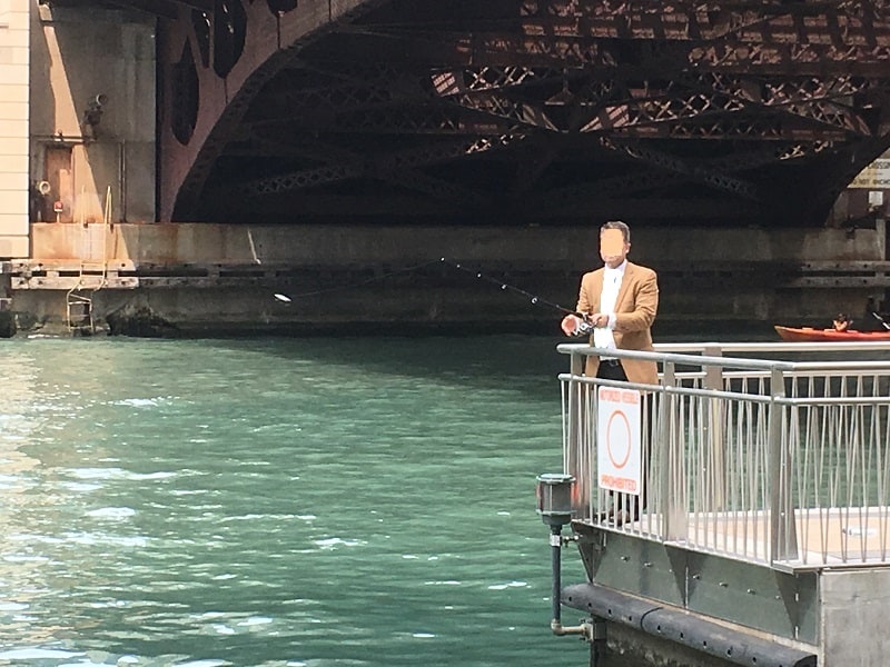 Free fishing Chicago Riverwalk - Chicago on the Cheap