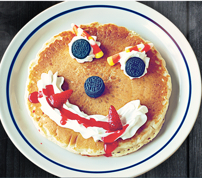 IHOP: Free Scary Face Pancake for kids on Halloween 