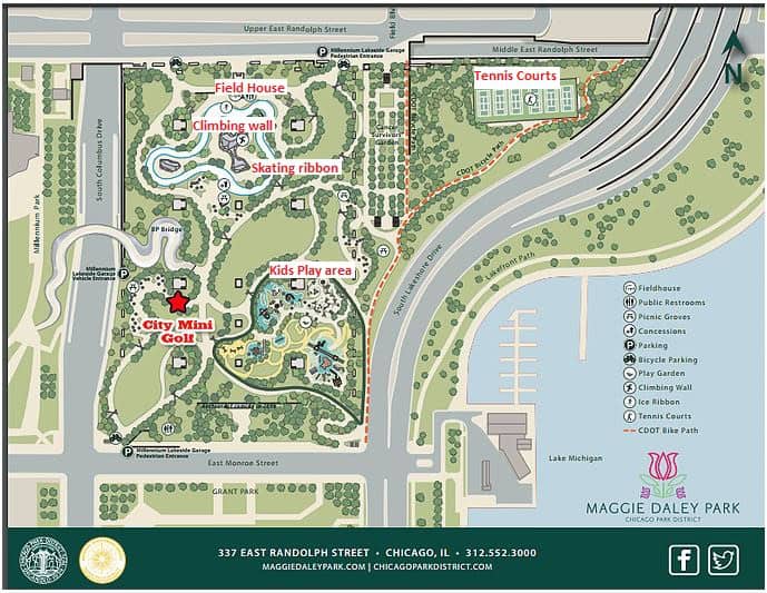 Maggie Daley Park map